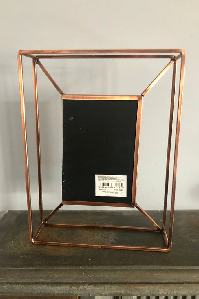 Rose Gold Metal Free Standing Photo Frame. - Image 2