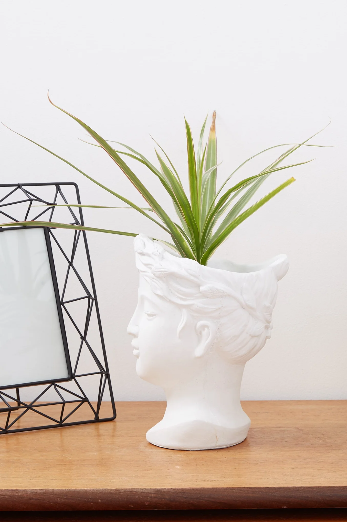 Medium Venus Head Planter In White - Image 2