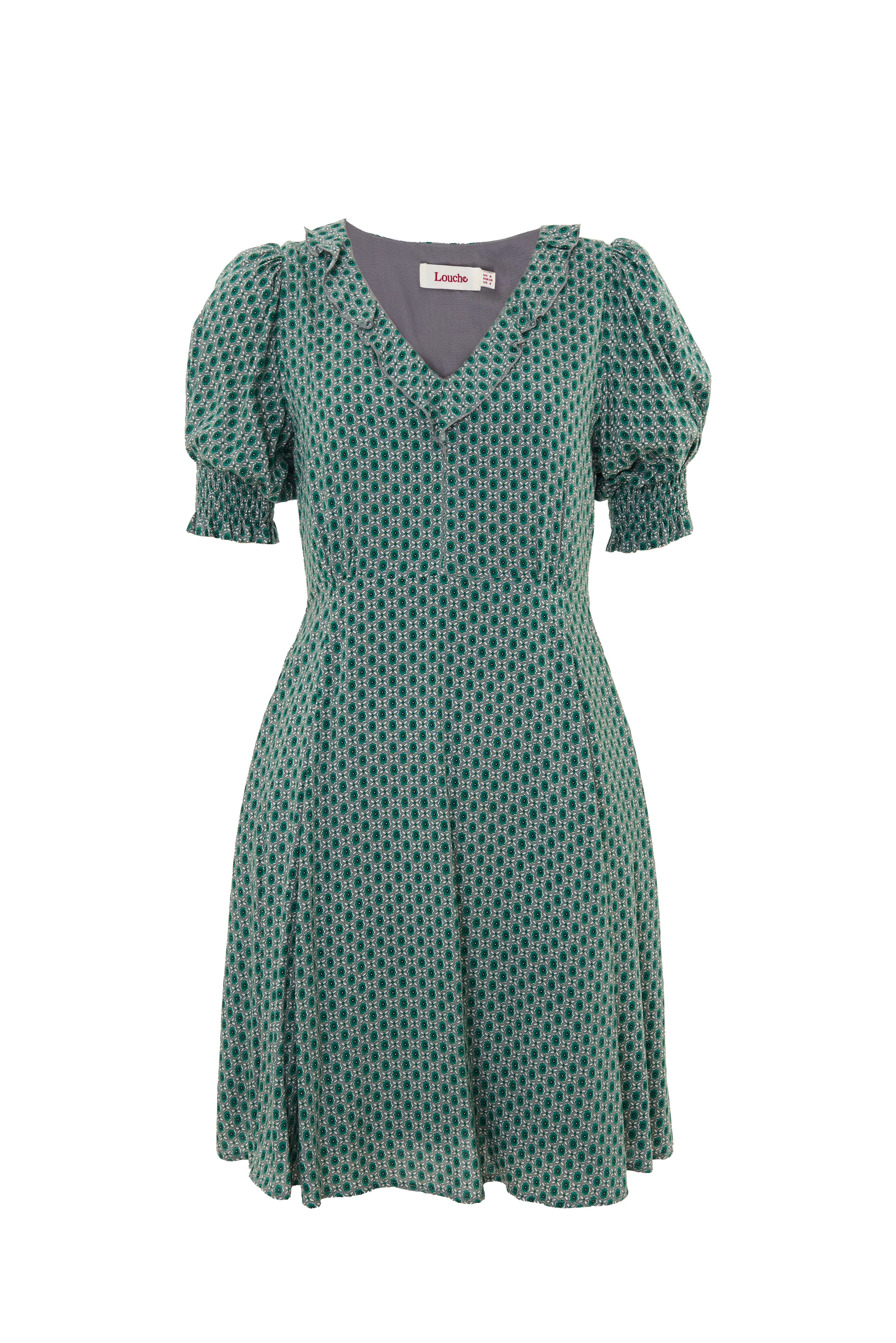 Solyne Flower Tile Print Mini Dress - Image 7