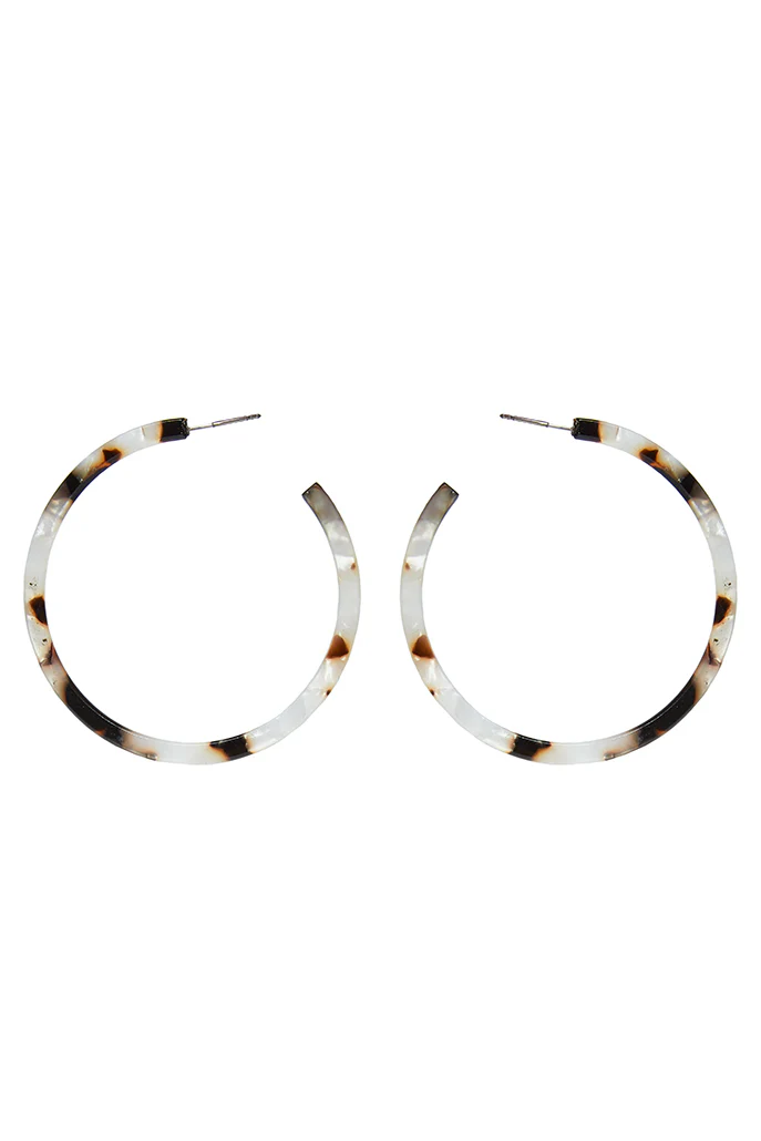 Tatum Tortoiseshell Hoop Earrings