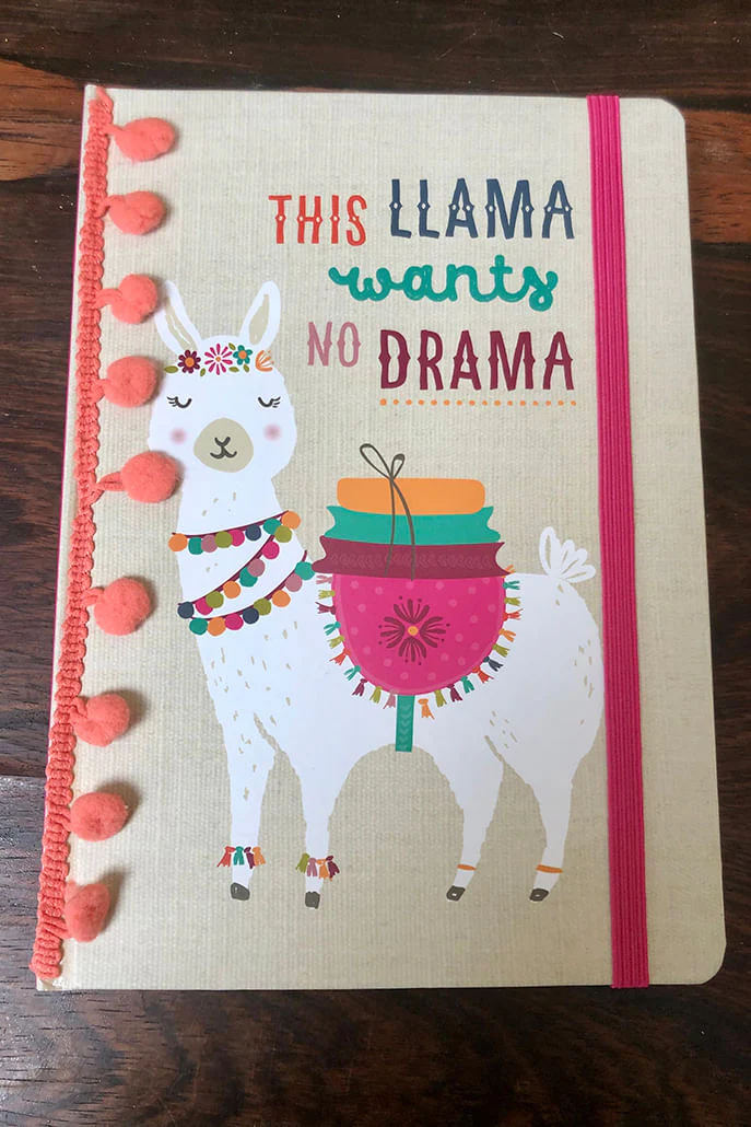 This Llama Wants No Drama A5 Ruled Notebook