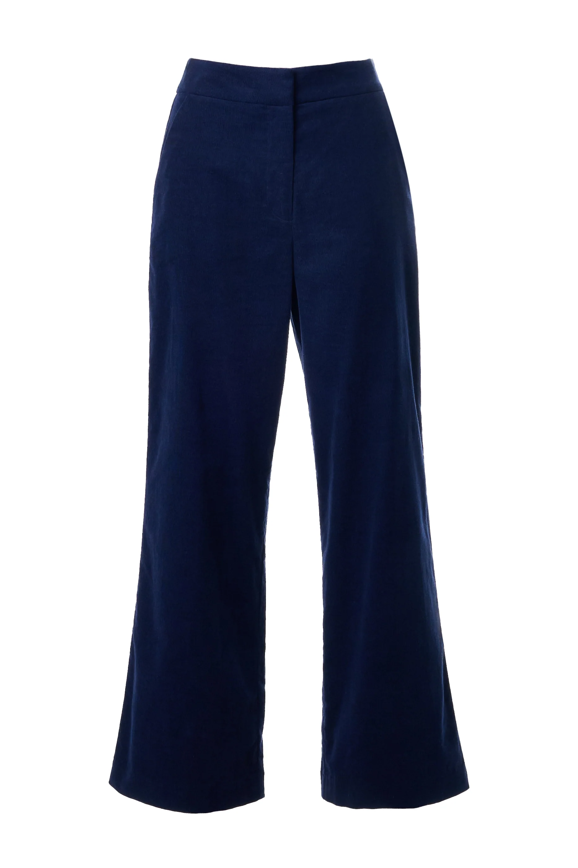 Tilde Lightweight Baby Cord Straight Leg Trousers - Navy - Image 5