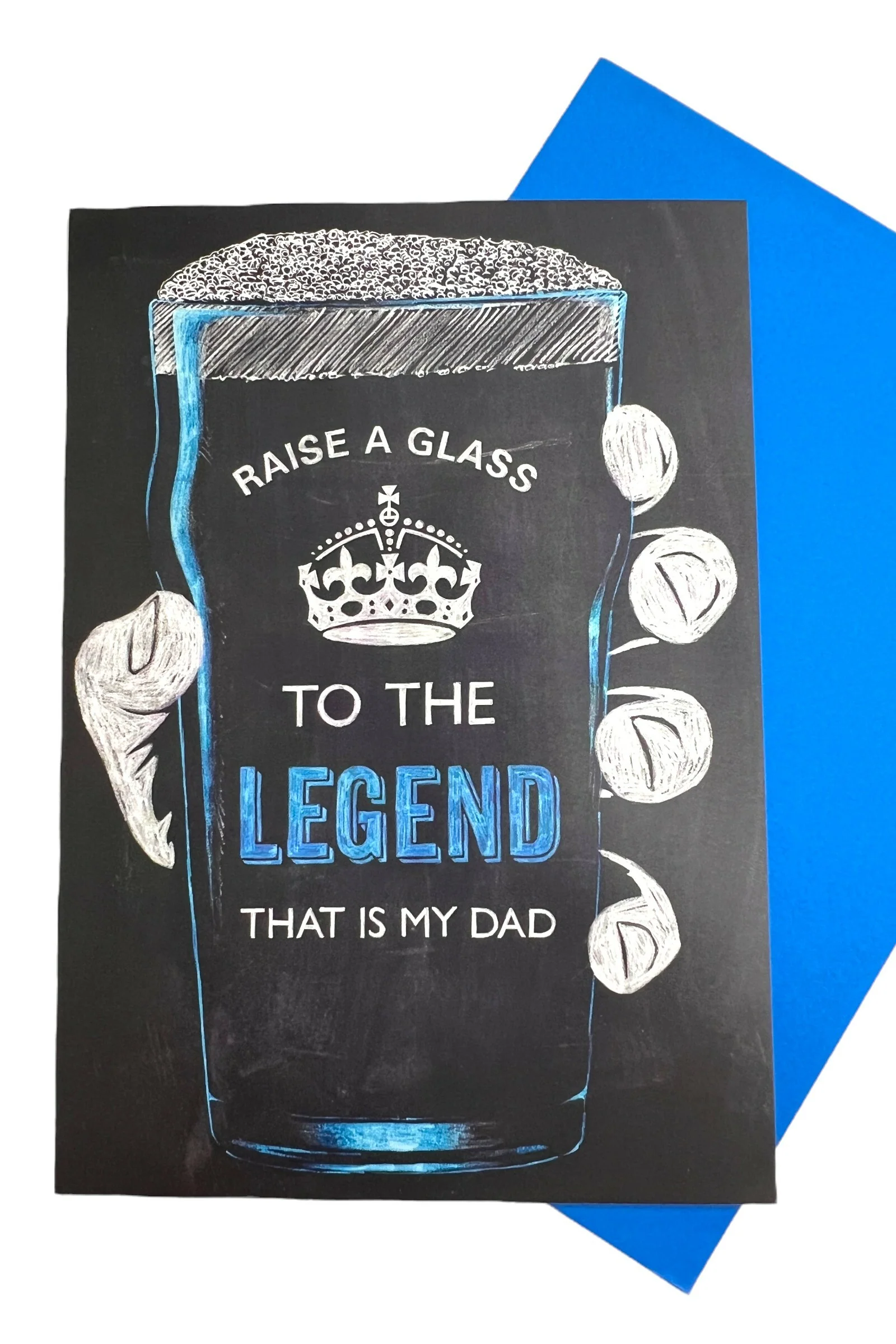 Raise A Glass To Dad Card