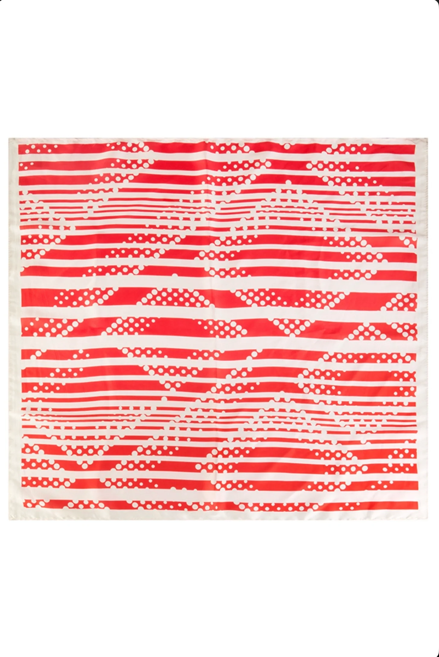 Toots Square Red & Cream Scarf - Image 4