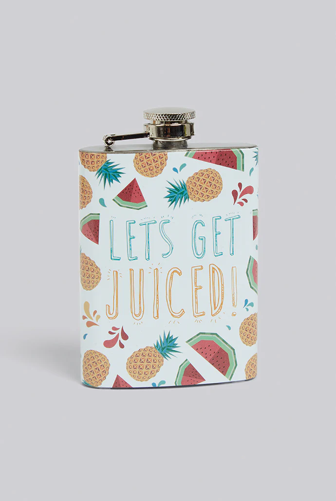 Let's Get Juiced Tropical Hip Flask