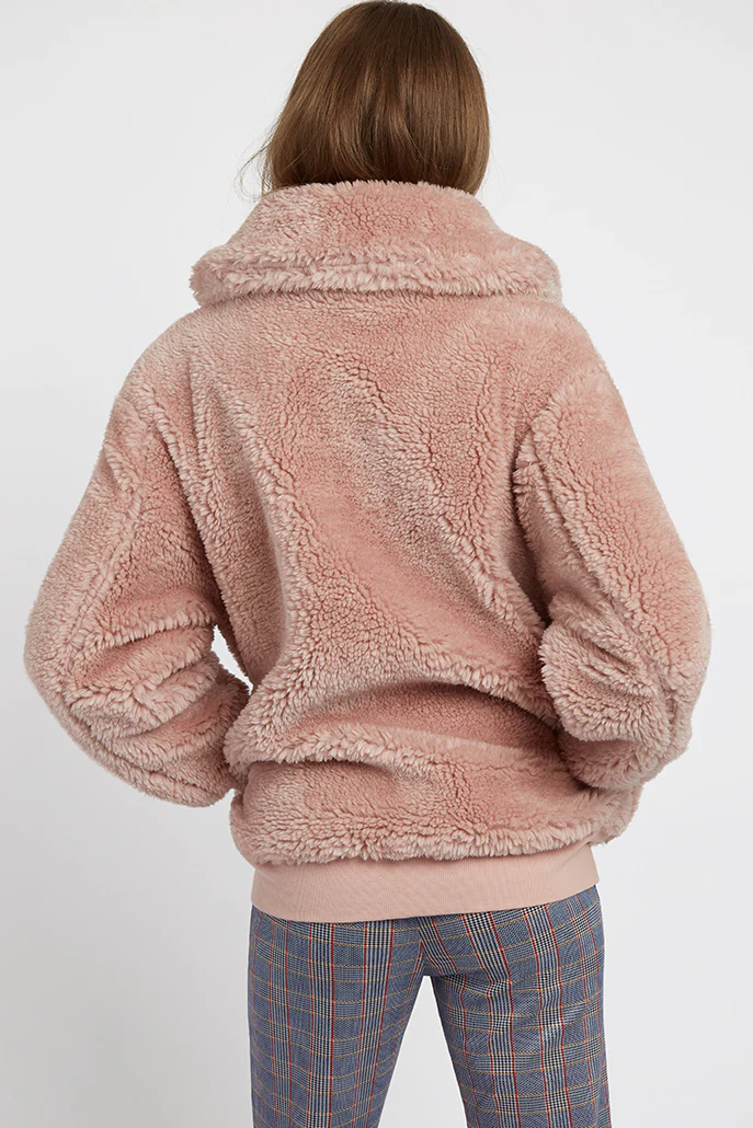 Woody Borg Oversized Bomber Jacket - Pink - Image 2