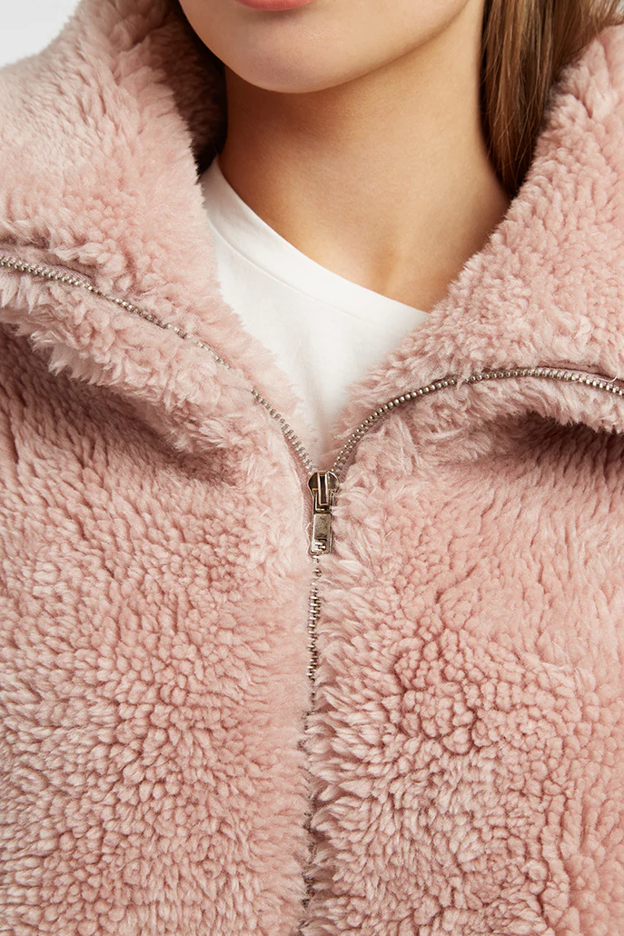 Woody Borg Oversized Bomber Jacket - Pink - Image 3