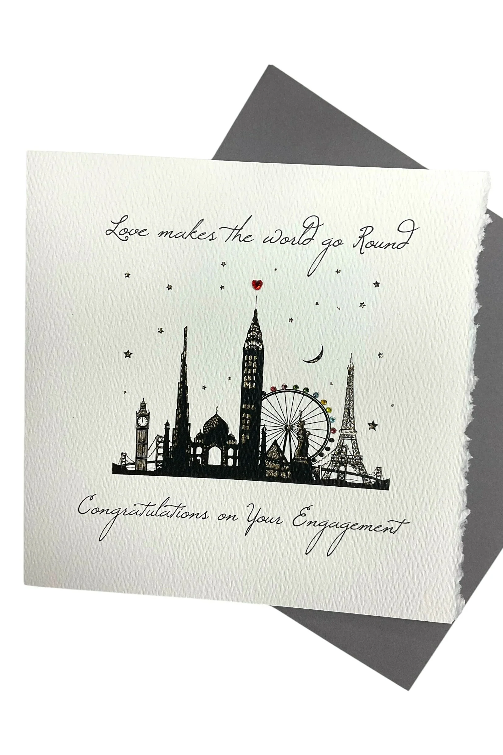 World Go Round Engagement Card