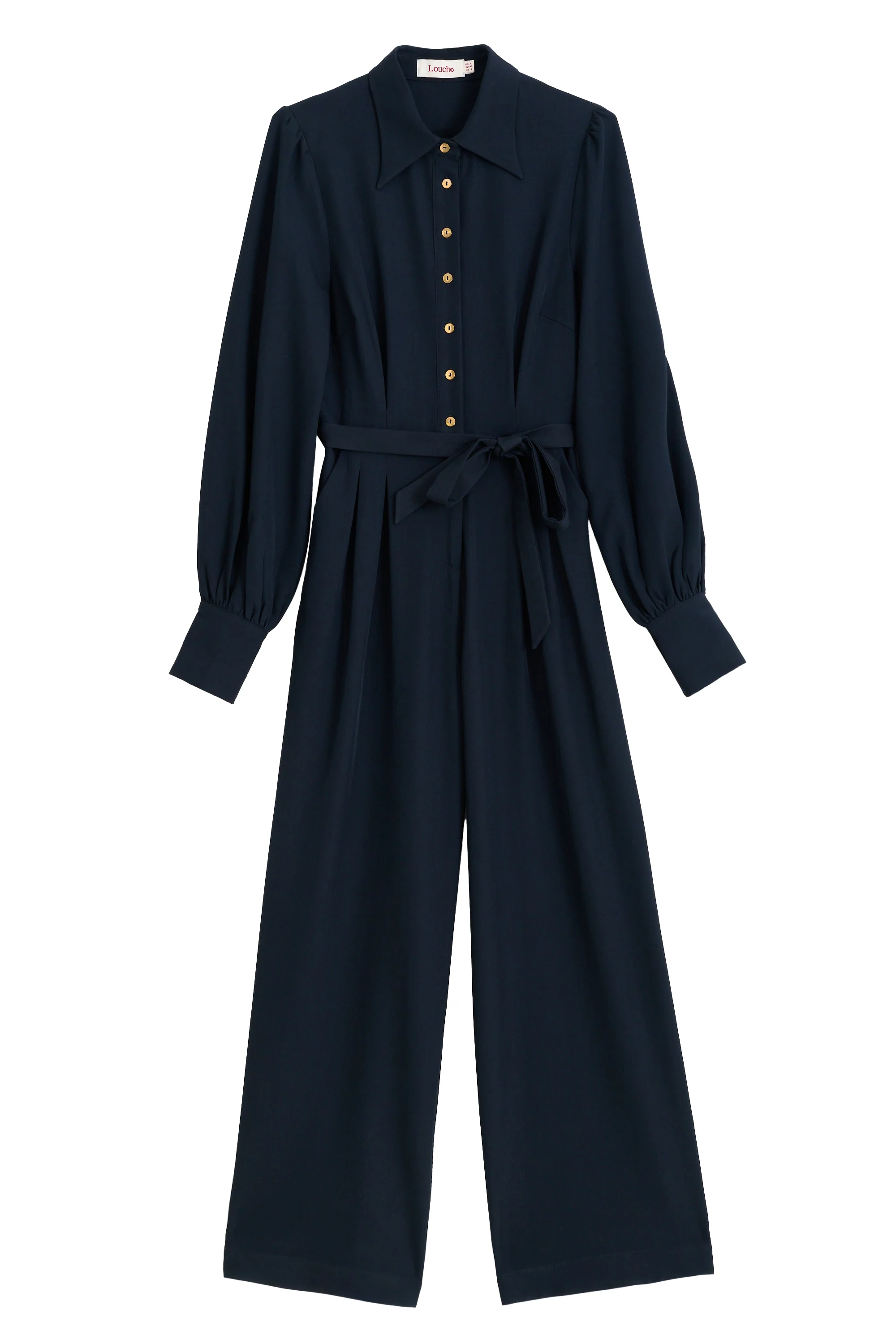 Yves Long Sleeve Jumpsuit - Dark Navy - Image 8